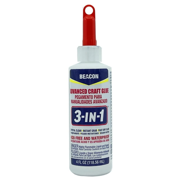 Beacon Adhesives 3in1 Advanced Craft Glue Permanent FastDrying Clear