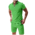 thumbnail image 1 of Conjunto De 2 Piezas Para Hombre, Playera, Camiseta, Conjunto Deportivo Informal, Pantalones Cortos De Manga Corta De Talla Grande, 1 of 6