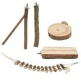 thumbnail image 4 of Juego De Percha De Madera Para Pájaros, 5 Uds., Duradero, No Tóxico, Sin Pintura, Juego De Palos De Madera Para Percha Para Pájaros Para Soporte Para Pájaros, 4 of 7