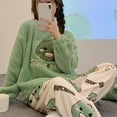 thumbnail image 3 of YIGSECU Women Winter Warm Sleepwear Set Cute Cartoon Pattern Fleece Pajamas Loungewear, 3 of 16