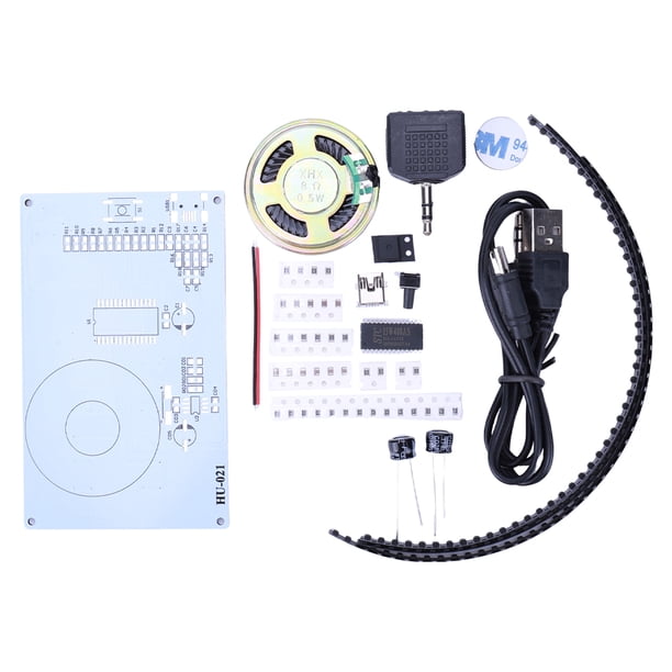 Kit Bricolaje Con LED Y Música RGB Altavoz Estéreo para El Activado Por DC 5V