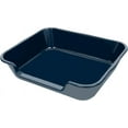 thumbnail image 2 of 2 Pack of Extra Large Cat Litter Box (ABS Material), Low Entry Senior Litter Pen for Geriatric Kitty Big Cats, Jumbo Pet Safe Litter Boxes Tray for Indoor Pets Potty (Dark Blue, 24"L x 20"W), 2 of 15