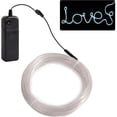 thumbnail image 2 of 5M EL Wire EL Cable Neon Light Lighting Electroluminescence Battery Operated for Party Halloween (White), 2 of 7
