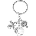 thumbnail image 1 of Colgante de llavero de metal deportivo de baloncesto para regalo ornamental de decoración, 1 of 4