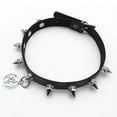 thumbnail image 2 of Gothic Star Pendant Rivet Choker Women Punk Leather Neckalce Jewelry, 2 of 6