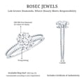 thumbnail image 5 of 1 Carat Diamond Engagement Ring (Lab Grown Diamond, EF-VS Grade), 925 Sterling Silver, US 4.00, 5 of 8