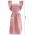 thumbnail image 6 of Ludlz Kitchen Apron Adjustable Strap Sleeveless Double Pockets Waist Tie Japanese Style Dining Room Women Lace Cooking Apron Daily Use, 6 of 8