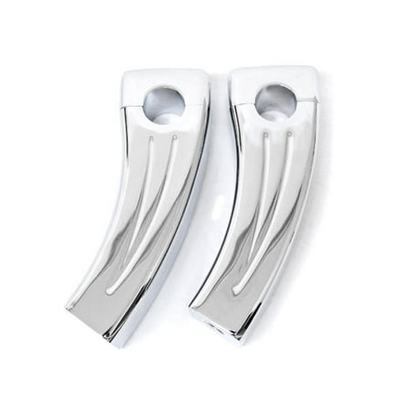 Billet Handlebar Risers Stock - Krator Motorcycle 4.5 inch Chrome Billet Handlebar Hand Bar Risers Riser Custom Billet Chrome Works With HONDA YAMAHA KAWASAKI SUZUKI HARLEY DAVIDSON CRUISERS CHOPPERS HOGS Metric Motorcycle Bikes