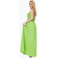 thumbnail image 2 of HAPPY BAY Women's Beach Summer Solid Smocked Maxi Evening Slit Dress Casual Tube Top Strapless Dresses for Women One Size Lime, Solid, 2 of 4