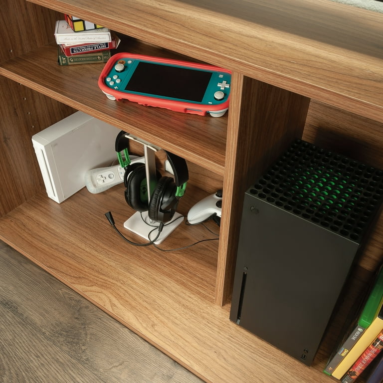 Mainstays Gamer TV Stand Console, Warm Walnut Finish