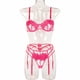 thumbnail image 1 of Ropa interior sexy de tres piezas hueca de estilo europeo y americano., 1 of 1