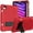 Red+Black, variant on ELEHOLD Rugged Hybrid Case for iPad Mini 6 2021, Three-Layer Full Protection Hidden Kickstand Pencil Holder Shockproof Durable Case for iPad Mini 6th Gen(Red+Black)