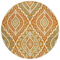 thumbnail image 2 of Addison Rugs Chantille Indoor/Outdoor Transitional Diamond Orange Washable Round Rug, 8' x 8', 2 of 6