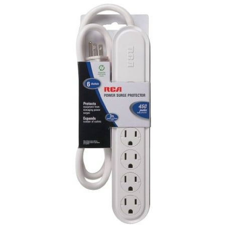 Joules 8 Outlet Surge Suppressor - Audiovox PS26000S RCA 6 Outlet and 450 Joules Surge Suppressor