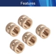 thumbnail image 3 of Wekity M8x8mm Female Thread Knurled Nuts,100PCS Hx10mm OD Brass Threaded Insert Embedment Nuts Hydraulic Welded Joint Injection Molding Assortment Kit for 3D Printing Injection Molding-0621, 3 of 5