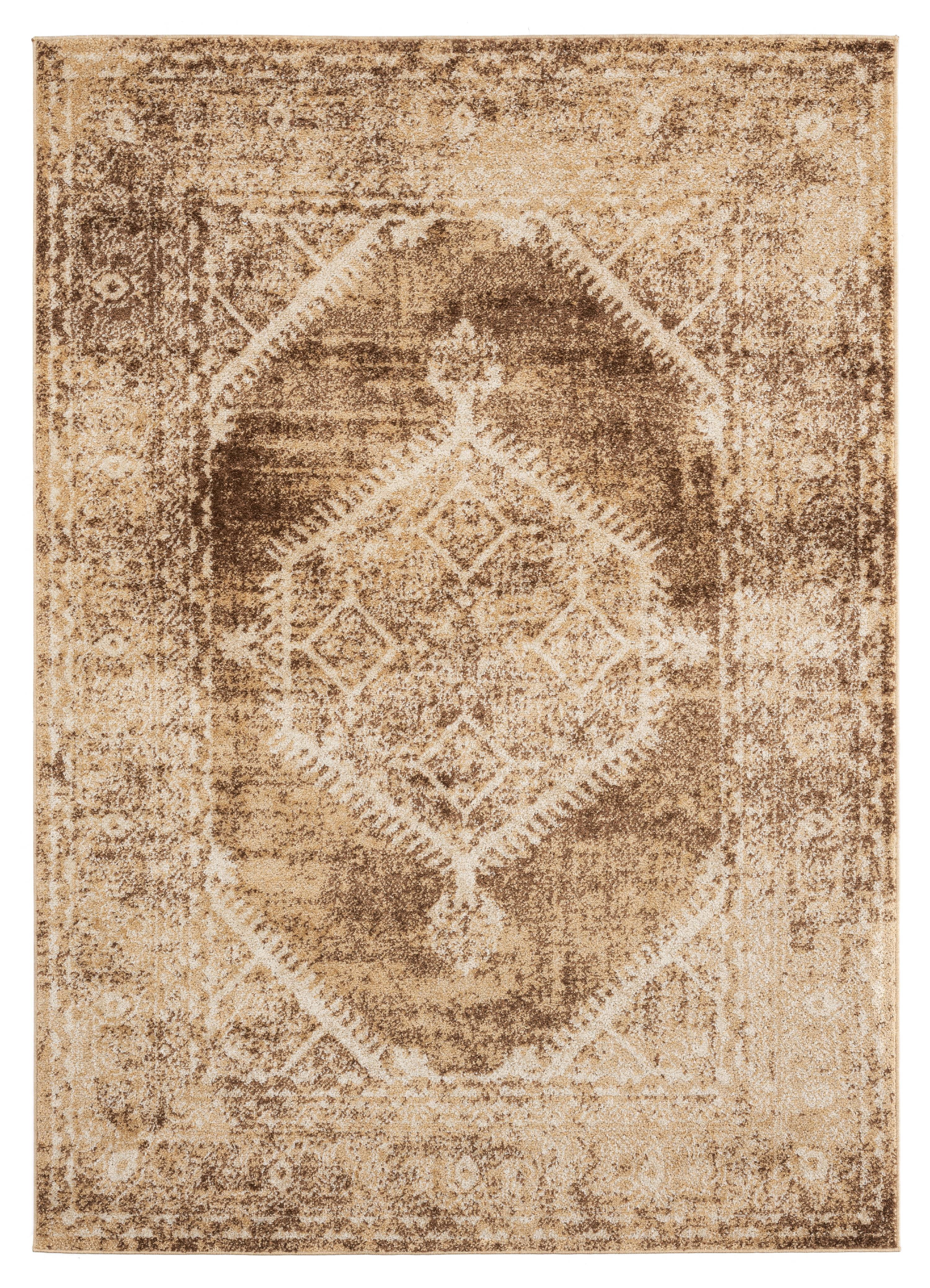 United Weavers Storybrooke Rotorua Oriental Light Brown Woven Olefin/Frieze Area Rug or Runner