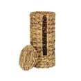 thumbnail image 5 of Household Essentials Wicker Toilet Paper Roll Holder, Handmade, Water Hyacinth Weave, Steel Frame, Removable Lid with Access Slot, and Eco-Friendly, Natural, 5 of 8