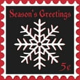 thumbnail image 2 of SD Graphics Studio 15x15 White Modern Wood Framed Museum Art Print Titled - Festive Holiday Stamp I, 2 of 4