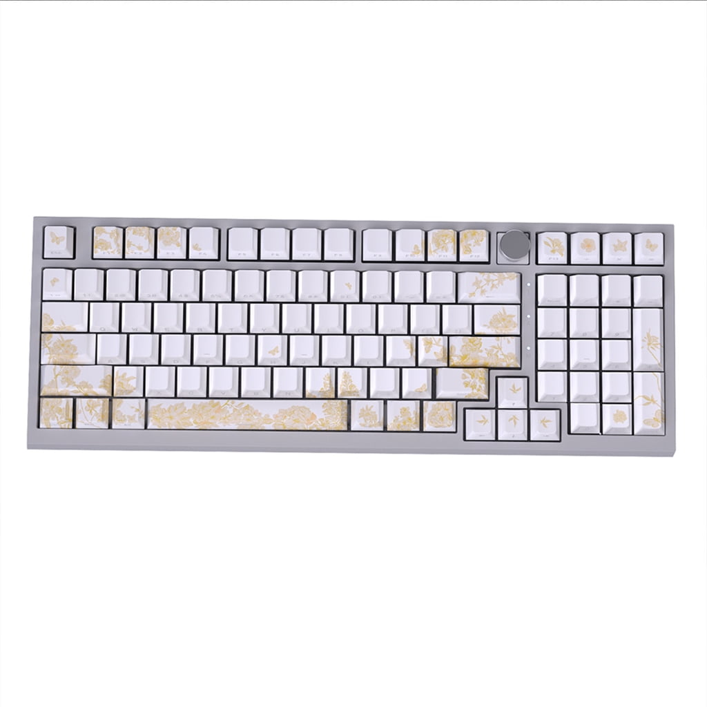 Platinums Embroidery PBT Original Height Keycaps 146/136 Keys Shine Through Backlit keycapst for Mechanical Keyboard MX