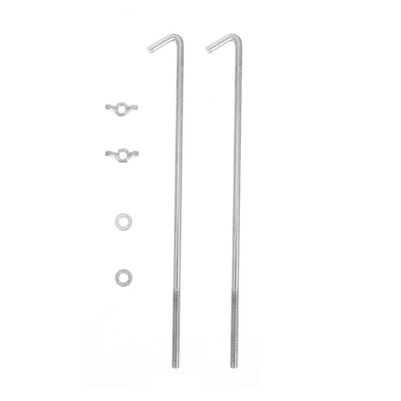 KAKOWELY Aluminum Alloy Battery Hold Down Bolts for Car Use Silver Color corrosion resistant and wear resistant 1 set,9.06"X0.98"X0.2"
