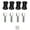 Black, variant on NFTIGB 4PCS Aluminium Alloy 20mm Extension Connector 12mm Wheel Hub Hex Drive Adapter for 1/10 RC Drift Car Crawler Silver (0.79 inches / 20 mm)[cite: 1]