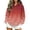 Deep Red, variant on Women's Leopard Print Gradient Hoodie, Long Sleeve Loose Pullover Casual Hooded Sweatshirt Top
