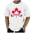 thumbnail image 3 of Canada Day Men's T Shirt Summer Short Sleeve Top Breathable Comfortable Red And White Maple Leaf Printed Festival Casual Wear Man Shirt Mens Tall Shirts Shirts Men Men T Shirt Pack Men T Shirts Men, 3 of 5