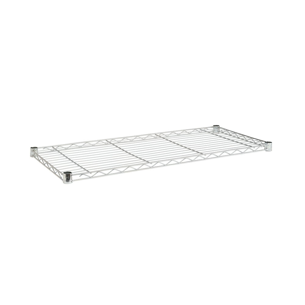 HSS Wire Shelving Extra Wire Shelf 18" X 48", Fits 1" Pole Diameter (Sold Separately), Chrome, 1