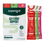 Supergut GLP-1 Daily Support Prebiotic Fiber Blend for Metabolism Support & Digestive Health, Flavored Variety Stick Pack Box, 15 servings