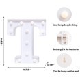 thumbnail image 3 of FYBTO LED Letter Lights LED Letters Sign Up Letters Sign for Night Light Fête de Noces Batterie Lampe de Noël Lampe Home Bar (E), 3 of 5