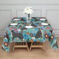 thumbnail image 3 of Bernese Mountain and Flower Square Tablecloth,Waterproof Square Table Cover,Wipeable Spillproof Washable Table Cover for Home Kitchen Party Decor 42"X42"(107x107cm), 3 of 6
