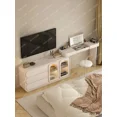 thumbnail image 2 of Cómoda color crema, mueble de TV, dormitorio integrado, esquina retráctil, tirador, contrapunto ultrafino, cómoda Slaapkamer Meubels, 2 of 4