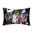 thumbnail image 1 of Funda de almohada de satén de seda de Pesadilla antes de Navidad para cabello y piel, 1 paquete de funda de almohada de seda 100 % morera, funda de almohada de seda pura en ambos lados con cremallera, 1 of 7