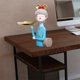 thumbnail image 5 of Resina de dibujos animados Chica Estatua Macarena Bandeja de tocador Escultura Organizador azul, 5 of 8