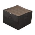 thumbnail image 2 of Organizador de zapatos, caja de zapatos, contenedor portátil plegable con asas y tapa transparente para zapatos planos, zapatillas, sandalias, armario Negro, 2 of 8