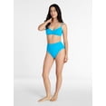 thumbnail image 2 of Time and Tru Women's and Women's Plus Ribbed Mid Rise Bikini Bottoms, Sizes XS-3X, 2 of 5