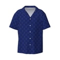thumbnail image 6 of Kdxio Men's Hawaiian Shirt for Men Short Sleeve Shirt Navy Blue Summer Casual Holiday Beach Button Down T-Shirts, 6 of 7