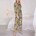 thumbnail image 3 of Lsque Lavender Flowers Pattern Long Sleeve Pajama Set for Women - Soft 2-Piece Sleepwear and Loungewear Set with Pockets, Comfy Nightwear-Small, 3 of 7