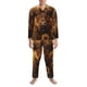 thumbnail image 3 of Balery Cute Cow Sunflower Field Pijama para Hombre de Dos Piezas con Manga Larga, Conjunto de Dormir y Descanso Suave con Bolsillos-Medium, 3 of 7