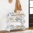 thumbnail image 5 of Horivan 3 Tier Shoe Rack Organizer, Sturdy Plastic Shoe Shelf for Entryway, Bedroom & Closet Storage, Space Saving Shoe Rack for Men Women, Ventilated Shoe Holder, 5 of 7