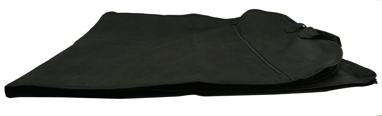 K-Cliffs 48” Basic Garment Bag Cover for Dresses, Linens, and Suits, Black, Polyester