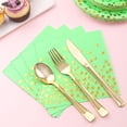 thumbnail image 2 of Green Paper Plates, 168 Pcs Lime Green Plates and Napkins Party Supplies, Birthday Plates Serve 24, for St Patricks Day, Graduation Party Decorations, 2 of 9