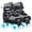 Black, variant on MammyGol Adjustable Roller Skates for Kids Teens, Illuminating Wheels Roller Quad Skates with Checkerboard Design for Boys Girls Blue Size 1 2 3 4