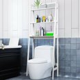 thumbnail image 2 of Gymax 3-Shelf Over-The-Toilet Storage Rack Bathroom Shelf Organizer Space Saver White, 2 of 10