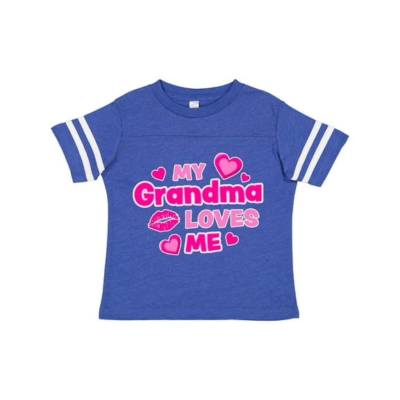 Inktastic My Grandma Loves Me with Hearts and Kiss Boys or Girls Toddler T-Shirt
