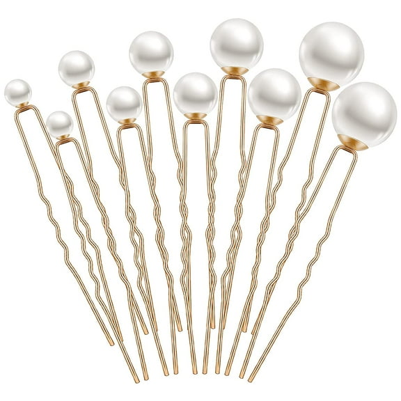 18PCS Pearl Hair Pins for Wedding Bridal Hair Pins Single Pearl Bobby Pins for Styling U Pearl Shaped Hair Pins for Bride Girls