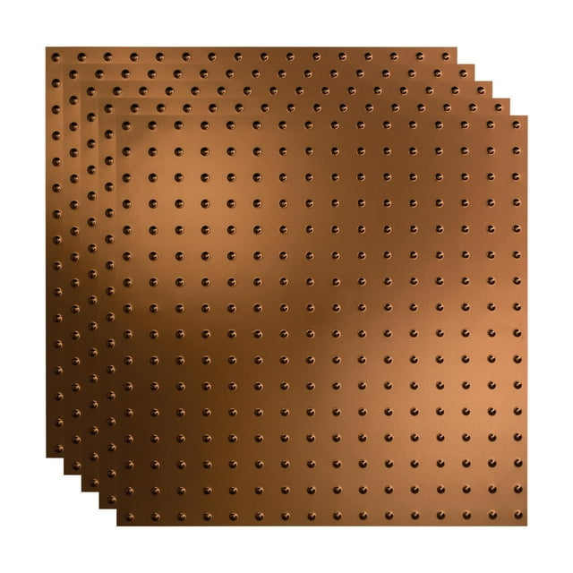 FASÄDE Miniquattro Decorative Vinyl 2ft x 2ft Lay in Ceiling Panel in Oil Rubbed Bronze (5 Pack)