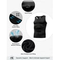 thumbnail image 6 of 2 Pack Men's Body Shaper Compression Shirt Slimming Tank Top Sleeveless Shapewear Undershirt Gynecomastia Tummy Control, 6 of 8