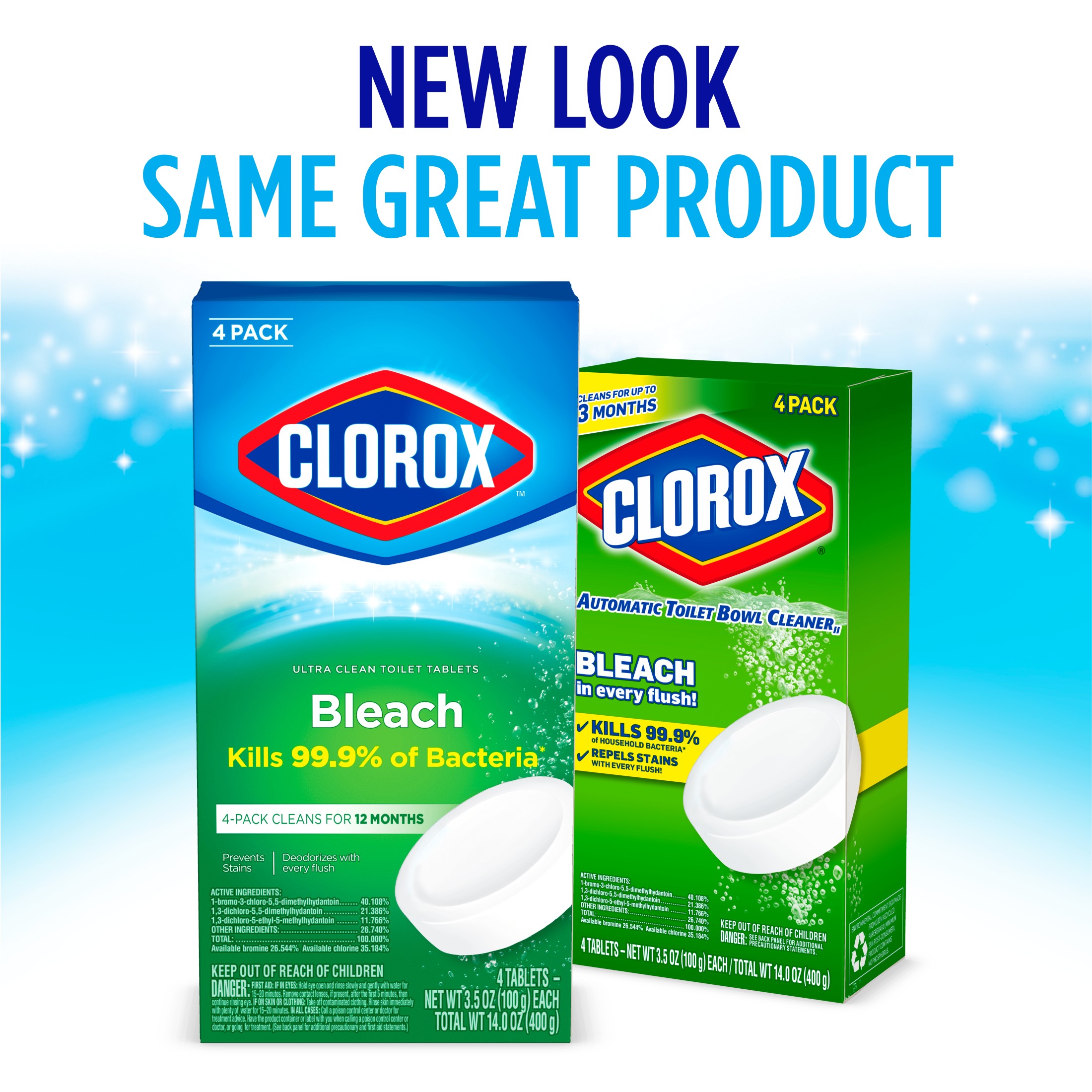 Clorox Bleach Automatic Toilet Bowl Cleaner Tablets, 4 Pack - image 3 of 11