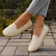 thumbnail image 5 of Juslio Women Shoes Women's Casual Breathable Hollow Knitted Solid Color Round Toe Flying Woven Flat Sole Shoes, 5 of 9